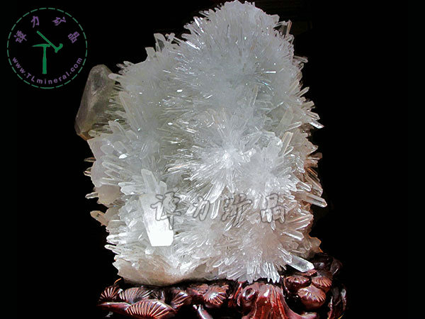 水晶-+重晶石-，42x28x16cm-四川省，金口河，新華村