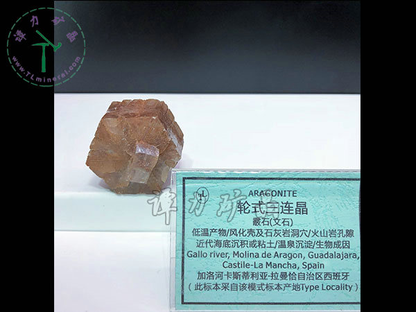 輪式三連晶霰石，西班牙